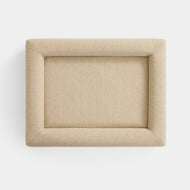 A beige Classic Dog Bed Cover with a cushioned border is displayed from above against a plain white background.