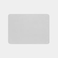 A plain, rectangular Midweight Terry Blanket in light gray with rounded corners, displayed on a white background.
