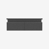 The Classic Headboard Cushion is a rectangular, dark gray upholstered wall-mounted headboard featuring two horizontal sections and a minimalist design, shown against a plain white background.