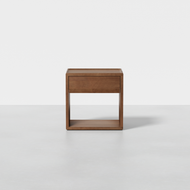 A 20″ Classic Nightstand crafted from wood, featuring a single drawer and an open bottom shelf, displayed against a plain white background.